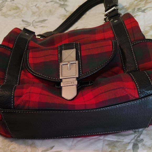 Chaps Plaid Purse - Picture 1 of 4
